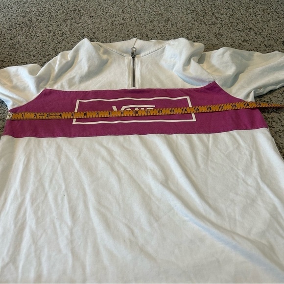 Vans White & Purple Quarter Zip Long-sleeve Pullover Size Medium - Picture 5 of 7
